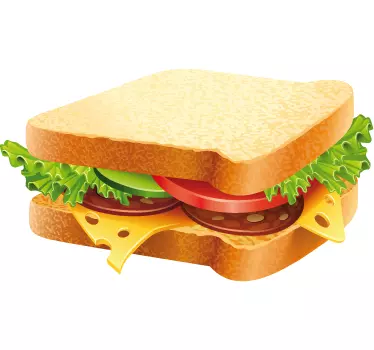 Vinilo decorativo sandwich vegetal - TenVinilo