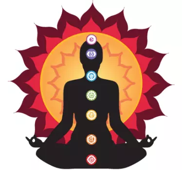 Vinilo decorativo silueta chakra - TenVinilo