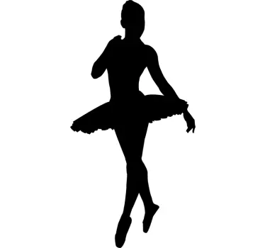 Vinilo decorativo silueta chica ballet - TenVinilo