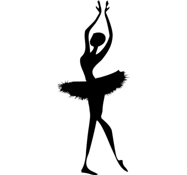 Vinilo decorativo silueta danza clásica - TenVinilo