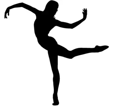 Vinilo decorativo silueta danza contemporánea - TenVinilo