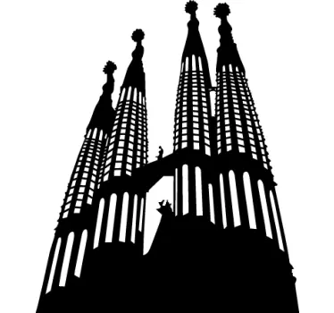 Vinilo decorativo silueta Sagrada Familia - TenVinilo