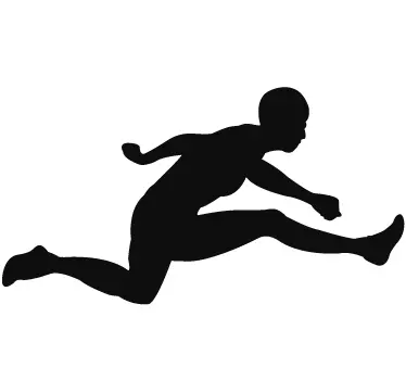 Vinilo decorativo silueta saltador vallas - TenVinilo