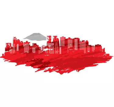 Vinilo decorativo skyline de Tokyo - TenVinilo