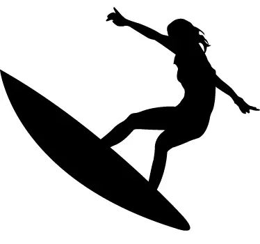 Vinilo decorativo surfer girl saltando - TenVinilo