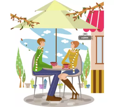 Vinilo decorativo terraza otoño - TenVinilo