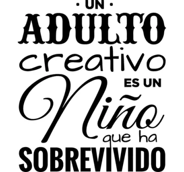 Vinilo decorativo texto sobre creatividad - TenVinilo