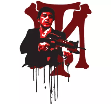 Vinilo decorativo Tony Montana sangre - TenVinilo
