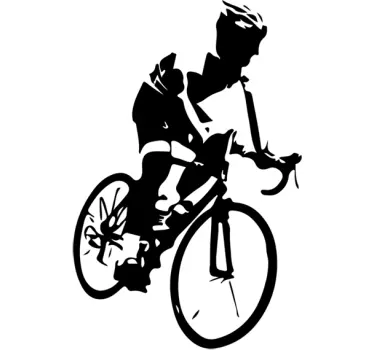 Vinilo deporte ciclista mountain bike - TenVinilo