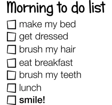 Vinilo espejo morning to do list - TenVinilo