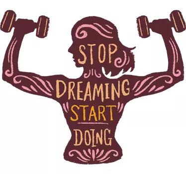 Vinilo fitness stop dreaming - TenVinilo