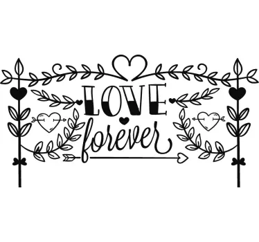 Vinilo cabecero Amor forever - TenVinilo