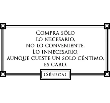 Vinilo frase inspiradora economía - TenVinilo