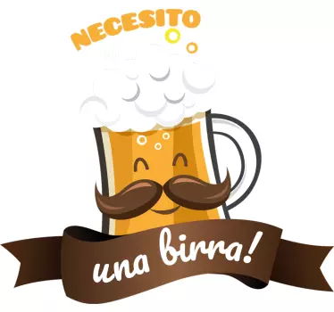 Vinilo cocina necesito una birra - TenVinilo