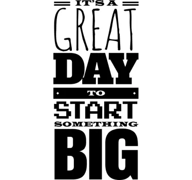Vinilo great day to start something big - TenVinilo