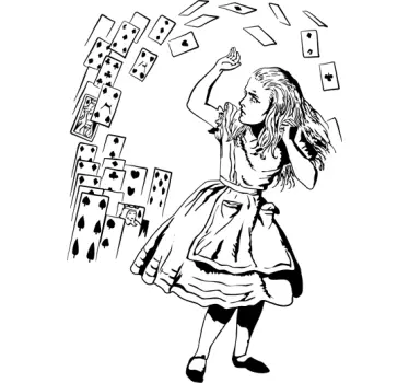 Vinilo ilustración Alicia País Maravillas - TenVinilo
