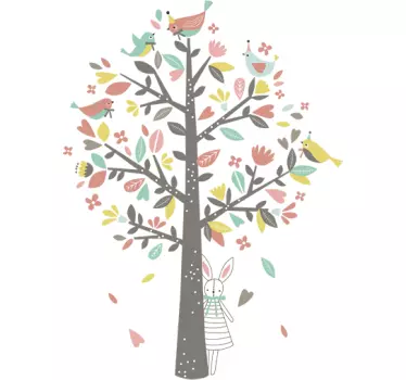 Vinilo infantil decorativo árbol - TenVinilo