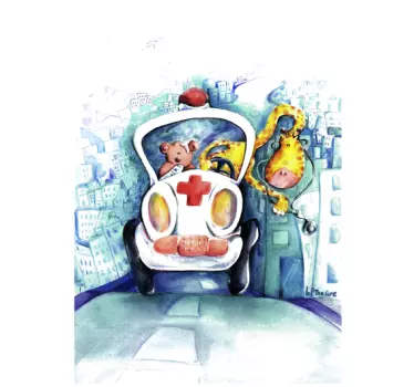 Vinilo infantil Dr girafe - TenVinilo