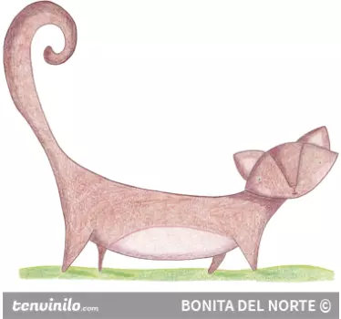 Vinilo infantil gata - TenVinilo