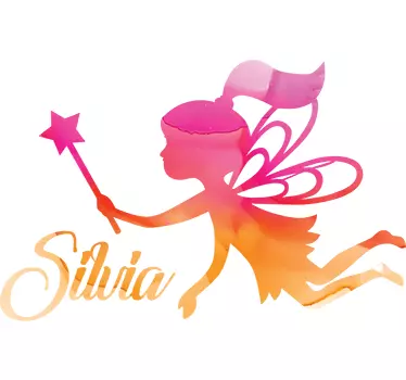 Vinilo infantil hadas personalizado - TenVinilo