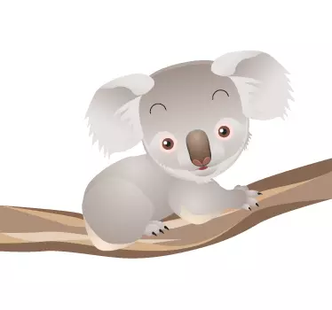 Vinilo infantil koala en árbol - TenVinilo