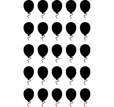 Vinilo pared motivos globos - TenVinilo