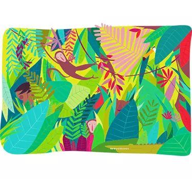 Vinilo infantil mural jungle book - TenVinilo