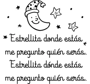 Vinilo infantil nana estrellita - TenVinilo