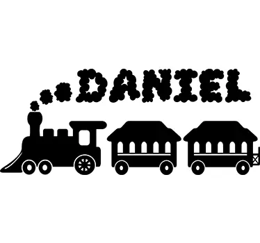Vinilo infantil tren con nombre - TenVinilo