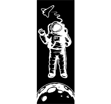 Vinilo mampara ducha astronauta - TenVinilo