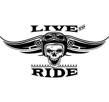 Vinilo moteros live to ride - TenVinilo