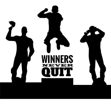 Vinilo motos winners never quit - TenVinilo
