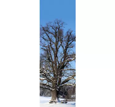 Vinilo nevera árbol nevado - TenVinilo