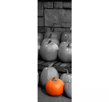 Vinilo nevera fotografía calabazas - TenVinilo