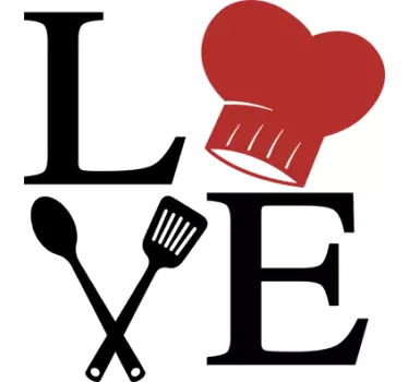 Vinilo para cocineros love - TenVinilo