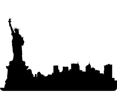 Vinilo para mac silueta Nueva York - TenVinilo