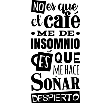 Vinilo cocina Frase café - TenVinilo
