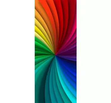 Vinilo para puertas caleodoscopio color - TenVinilo