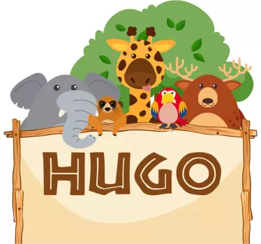 Vinilo cabecero jungla personalizable - TenVinilo