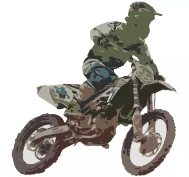 Vinilo decorativo motocross racer - TenVinilo