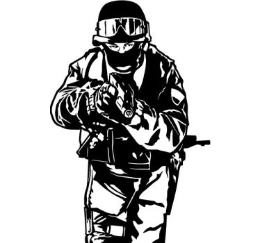 Vinilo pared juvenil de Swat Team - TenVinilo