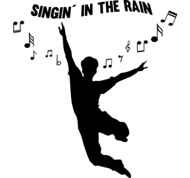 Vinilo perfil cantando bajo la lluvia - TenVinilo