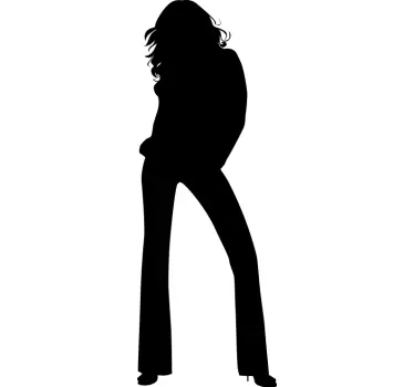 Vinilo personaje figura de silueta elegante - TenVinilo