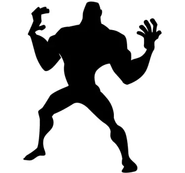 Vinilo personaje figura de silueta heroica - TenVinilo