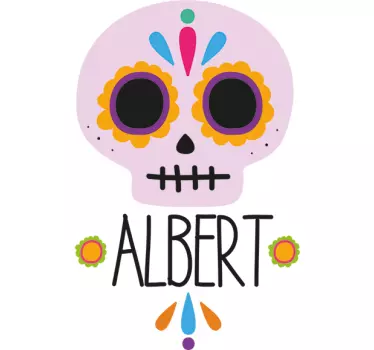 Vinilo personalizable calavera México - TenVinilo