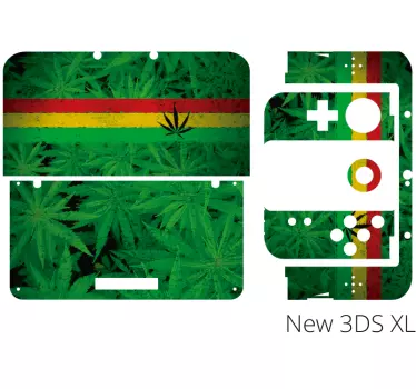 Pegatina adhesiva planta marihuana nintendo - TenVinilo