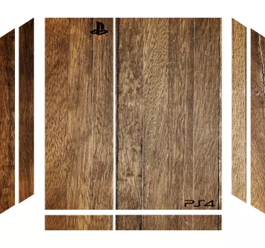Vinilo con textura madera para PS4 - TenVinilo