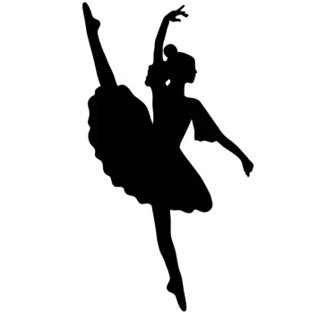 Vinilo silueta bailarina elástica - TenVinilo