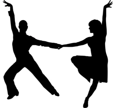 Vinilo silueta pareja baile latino - TenVinilo