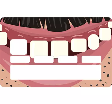 Pegatina para tarjeta de crédito mouth man - TenVinilo